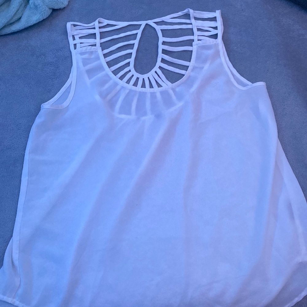 Sheer white, H & M tank shirt